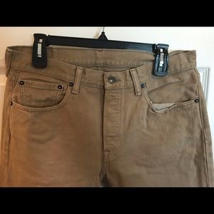 Levi’s Men’s 501 32x30 Khaki Regular Fit Jeans